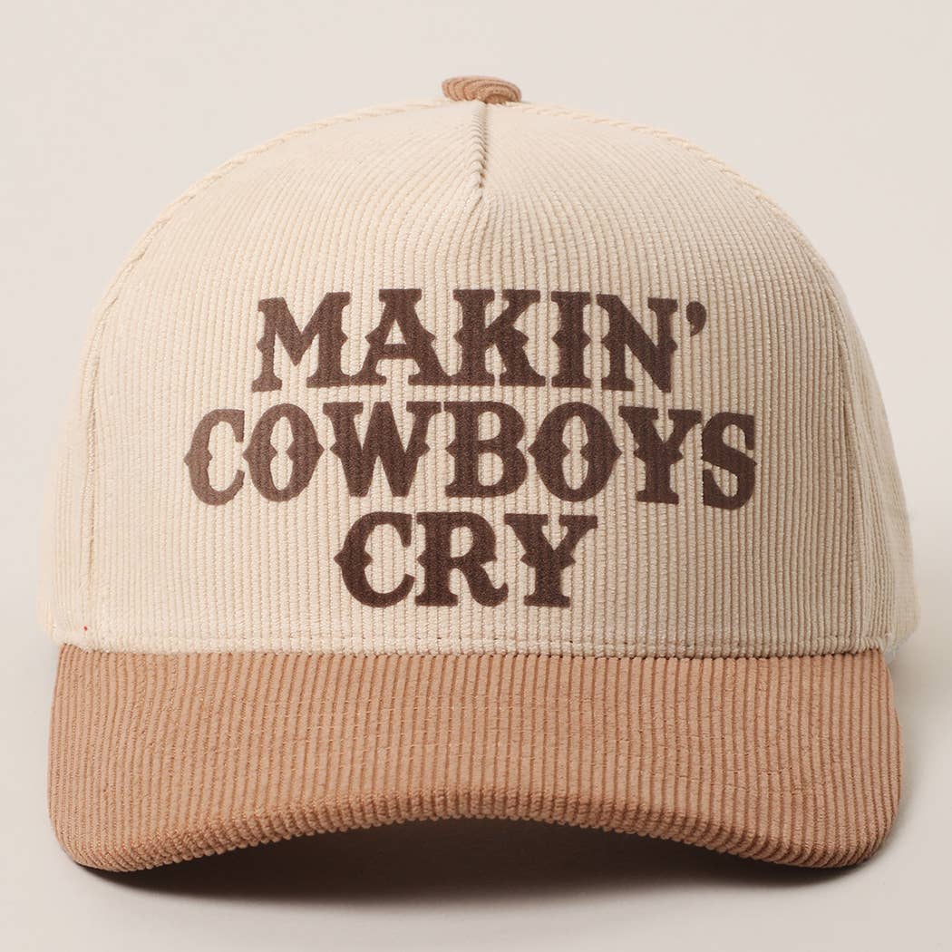 Fashion City - Wholesale Truckerpet - Dames - MAKIN' COWBOYS CRY Corduroy Trucker Pet0