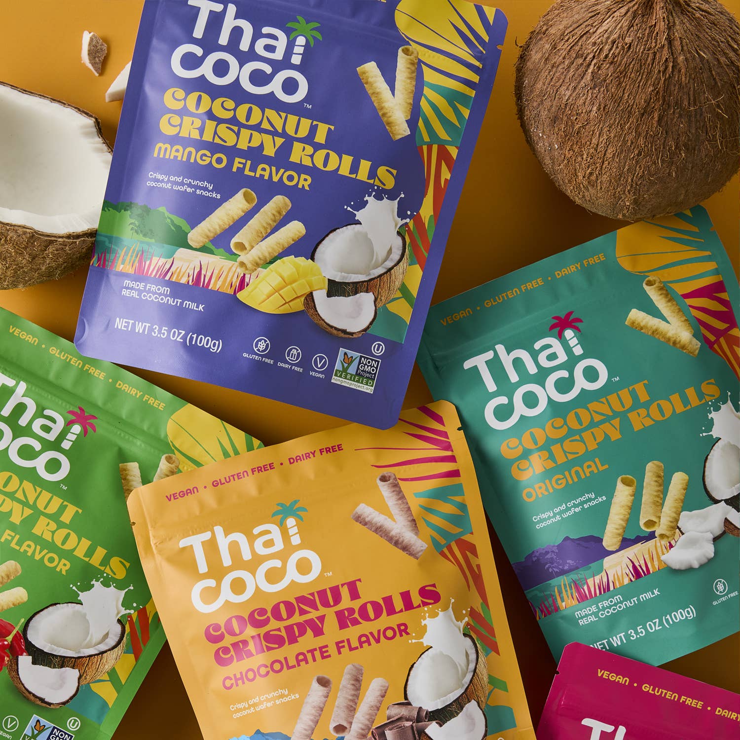 Thai Coco - Wholesale Cookie - Mango Coconut Crispy Rolls - 3.5 oz4