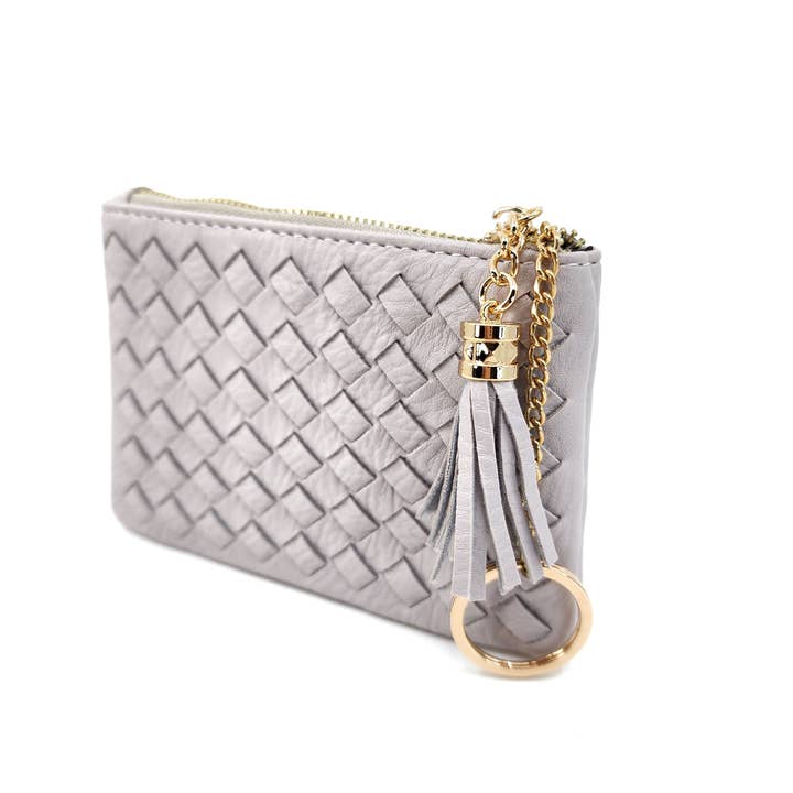Hatzzi – wholesale Coin purse – Women’s – Woven Tassel Puller Top Zip Coin Purse Wallet with Key Chain5