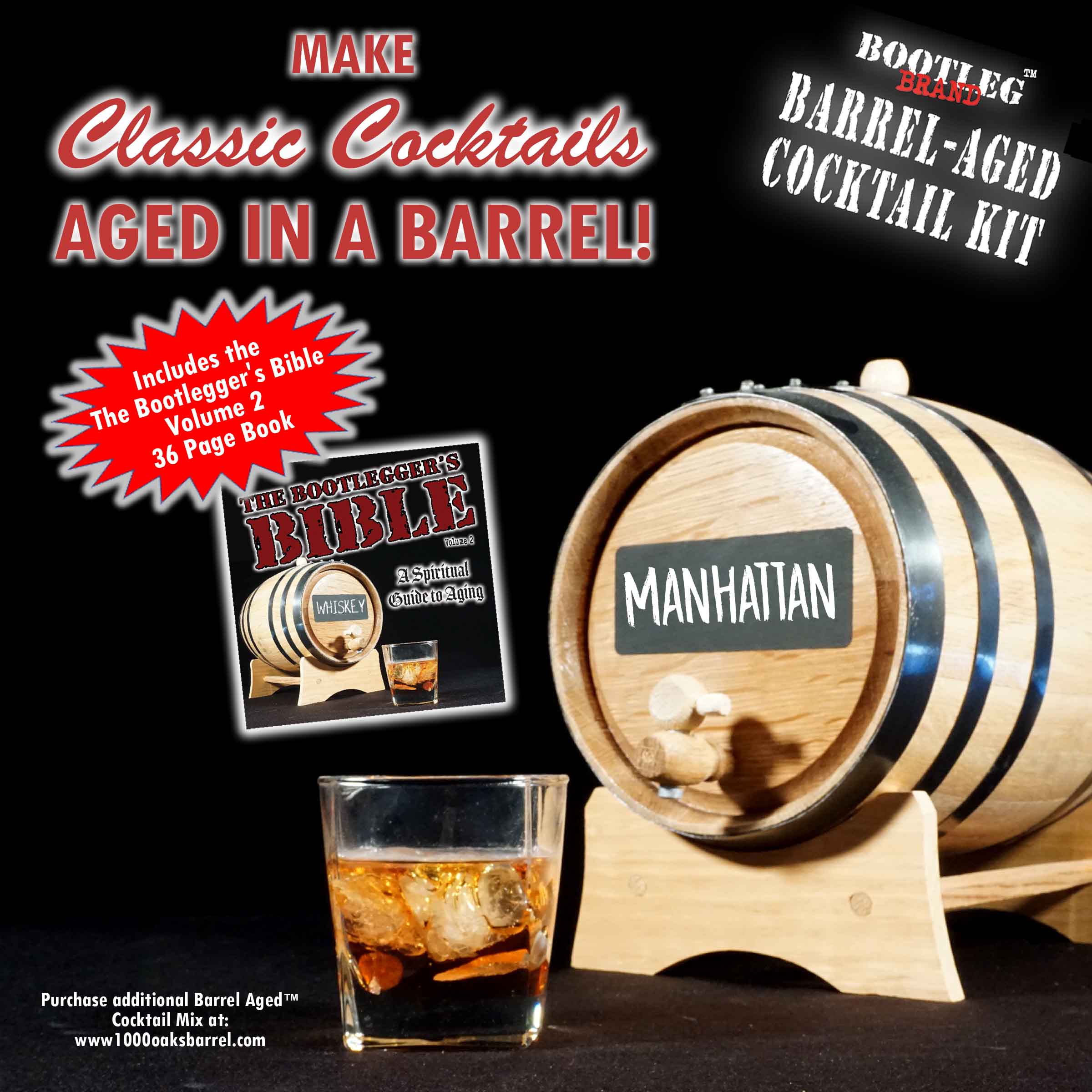 ThousandOaksBarrelCo. - Vente Kit de fabrication de boisson - Kit à cocktails vieilli en barrique1