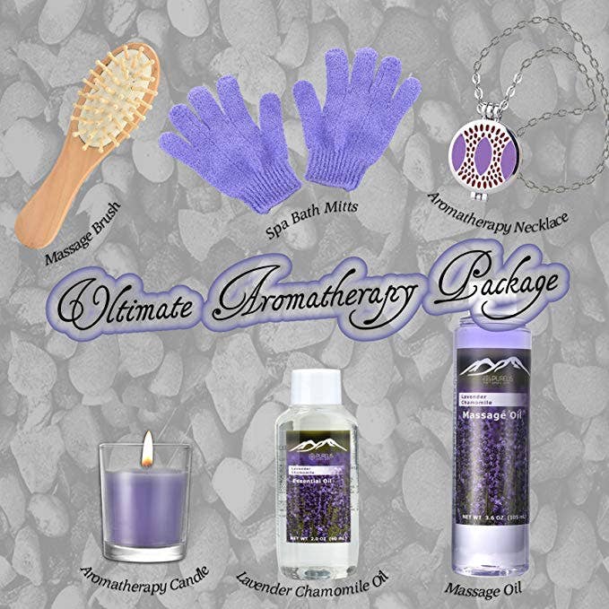 Pure Parker - Wholesale Bath & Body Set - Large Lavender & Chamomile 22pc Aromatherapy Spa Gift Set4