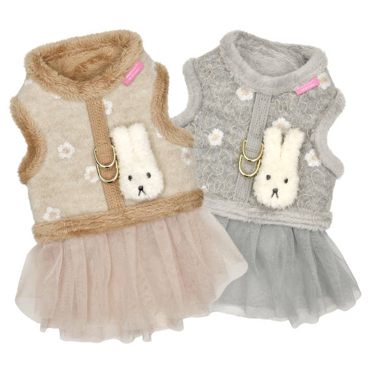 HARNAIS POUR CHIEN PINKAHOLIC LIDIA DRESS À MOTIF FLORAL AVEC OURS EN PELUCHE pour la vente par Puppia International Inc.