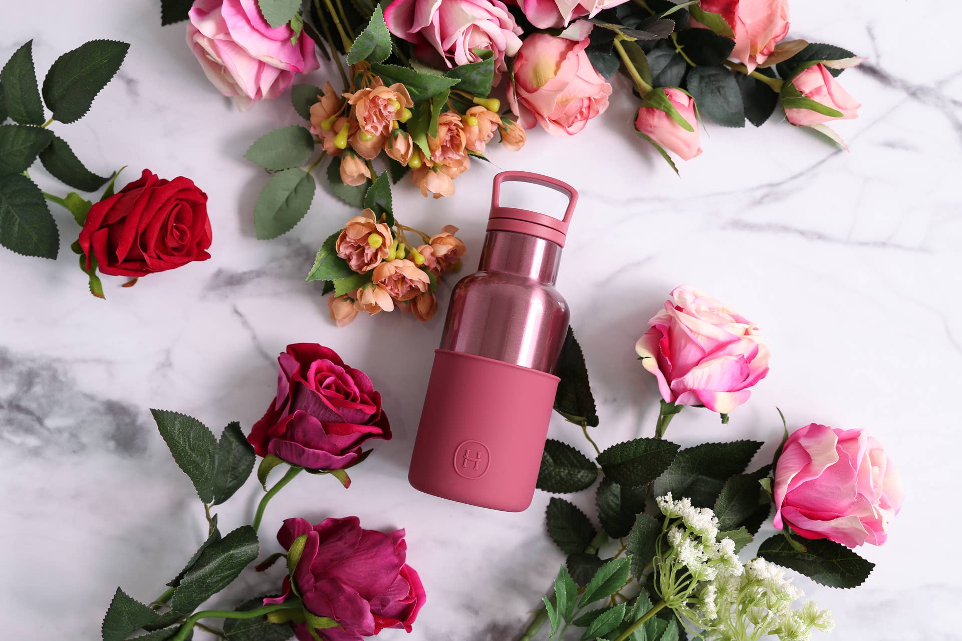 HYDY - Venta al por mayor Botellas de agua - Botella termo Cincin Oro Rosa5