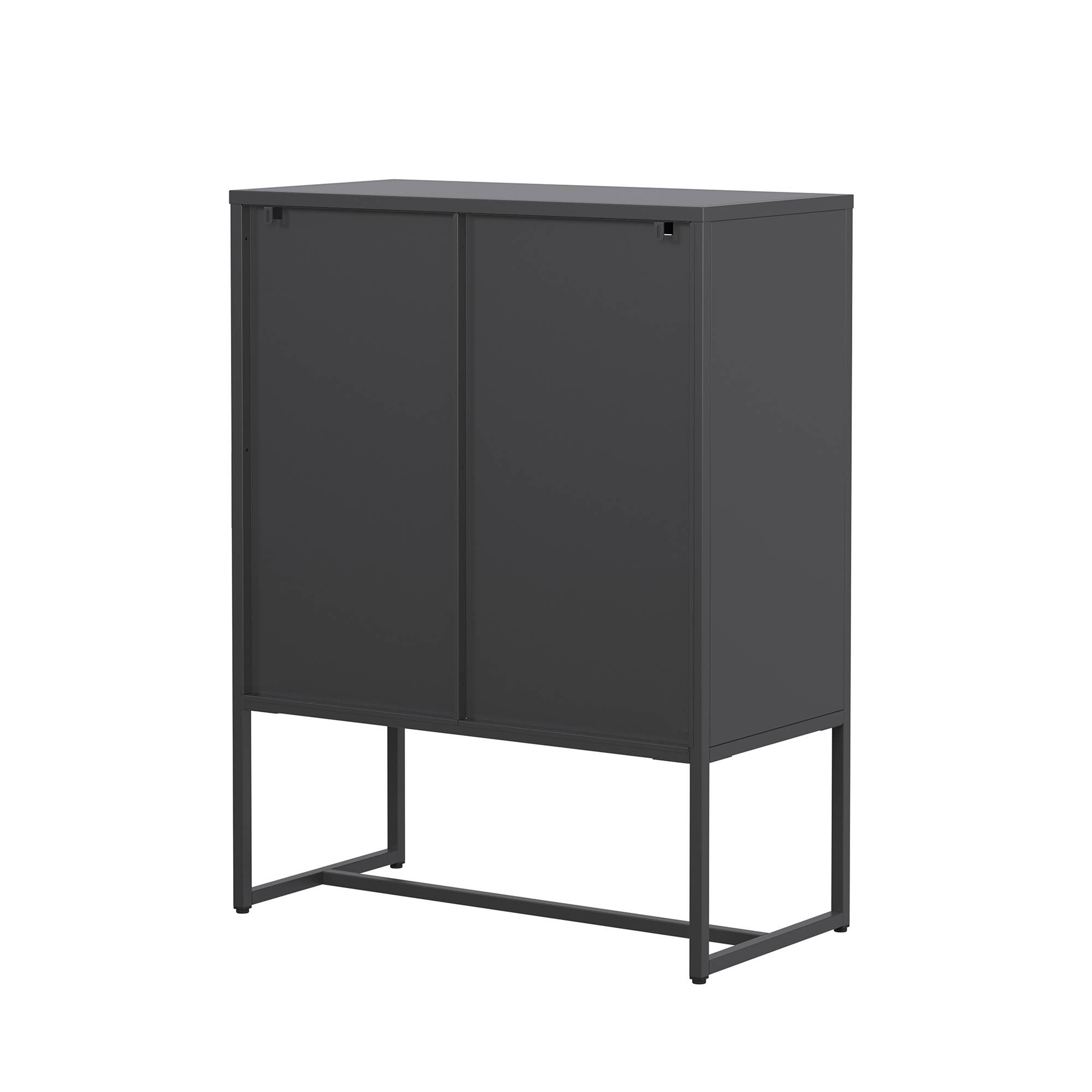 Glamour Home - Wholesale Cabinet - Bentley 41.34-inch Black Three Drawer Metal Cabinet4