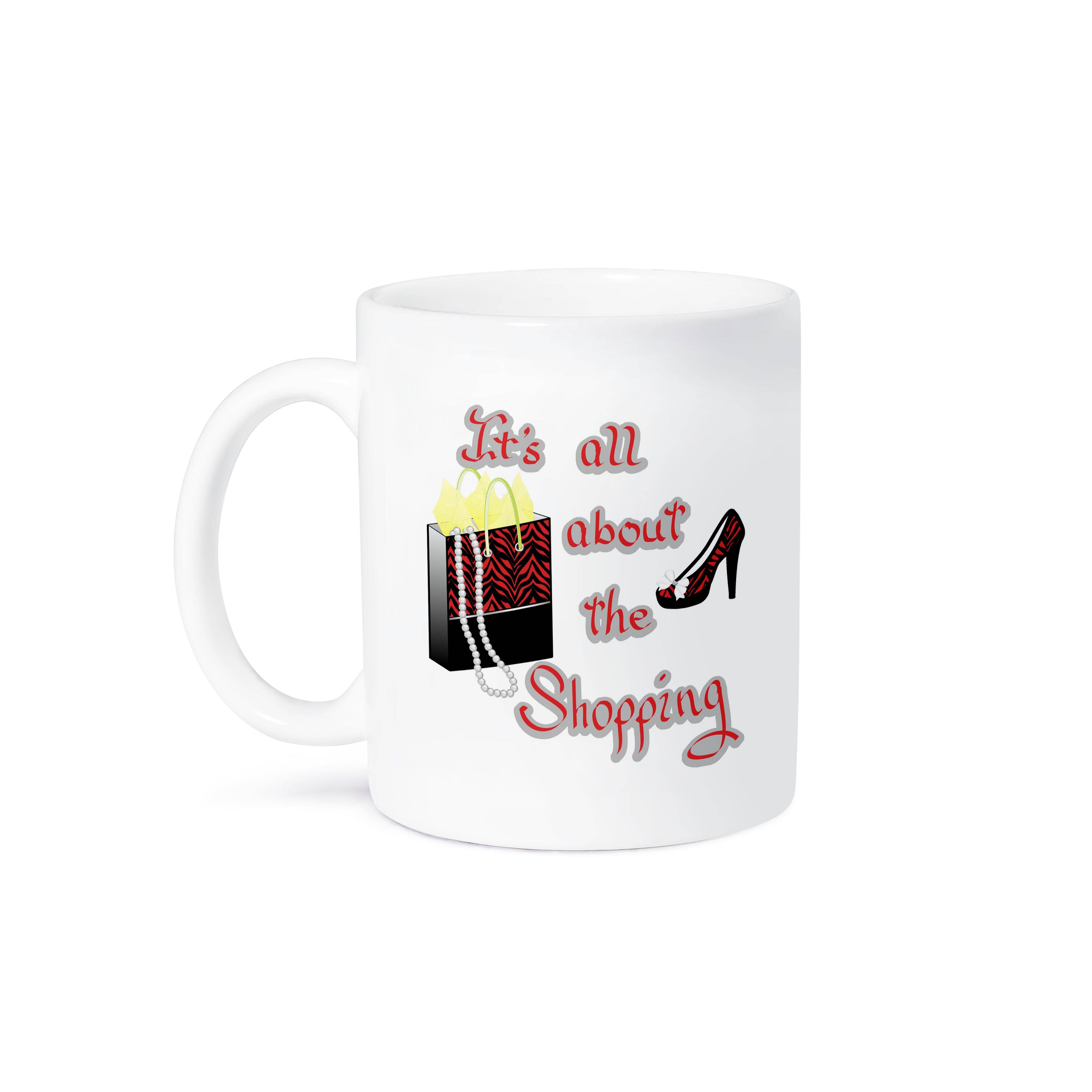 3dRose – wholesale Coffee mug – 3dRose, Red Zebra Print Bag and High Heels Its All About the Shopping, Mug8