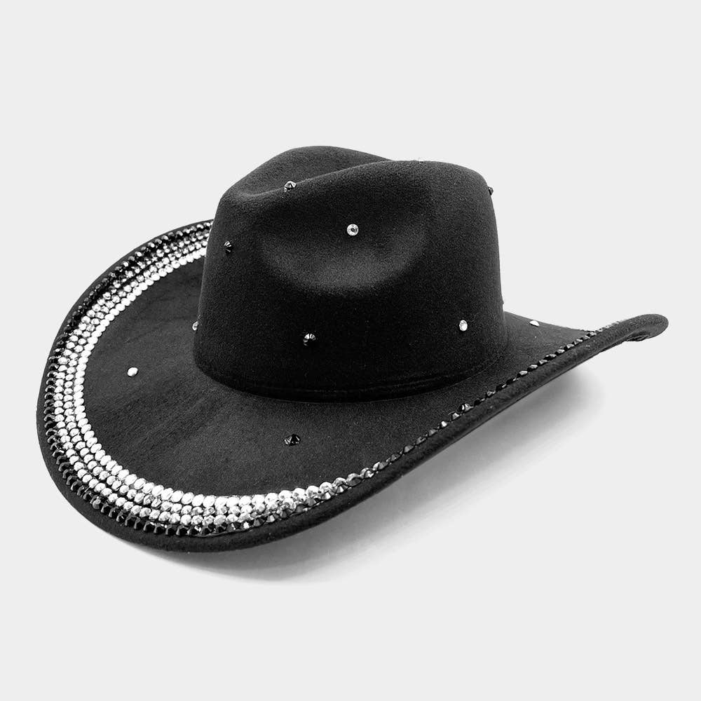 Sensibling Corp. - Wholesale Cowboy Hat - Women's - Bling Studded Cowboy Western Hat
3