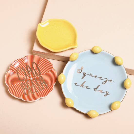 Lisa Angel - Wholesale Jewelry Dish - Squeeze the Day 3D Lemon Nesting Trinket Trays0