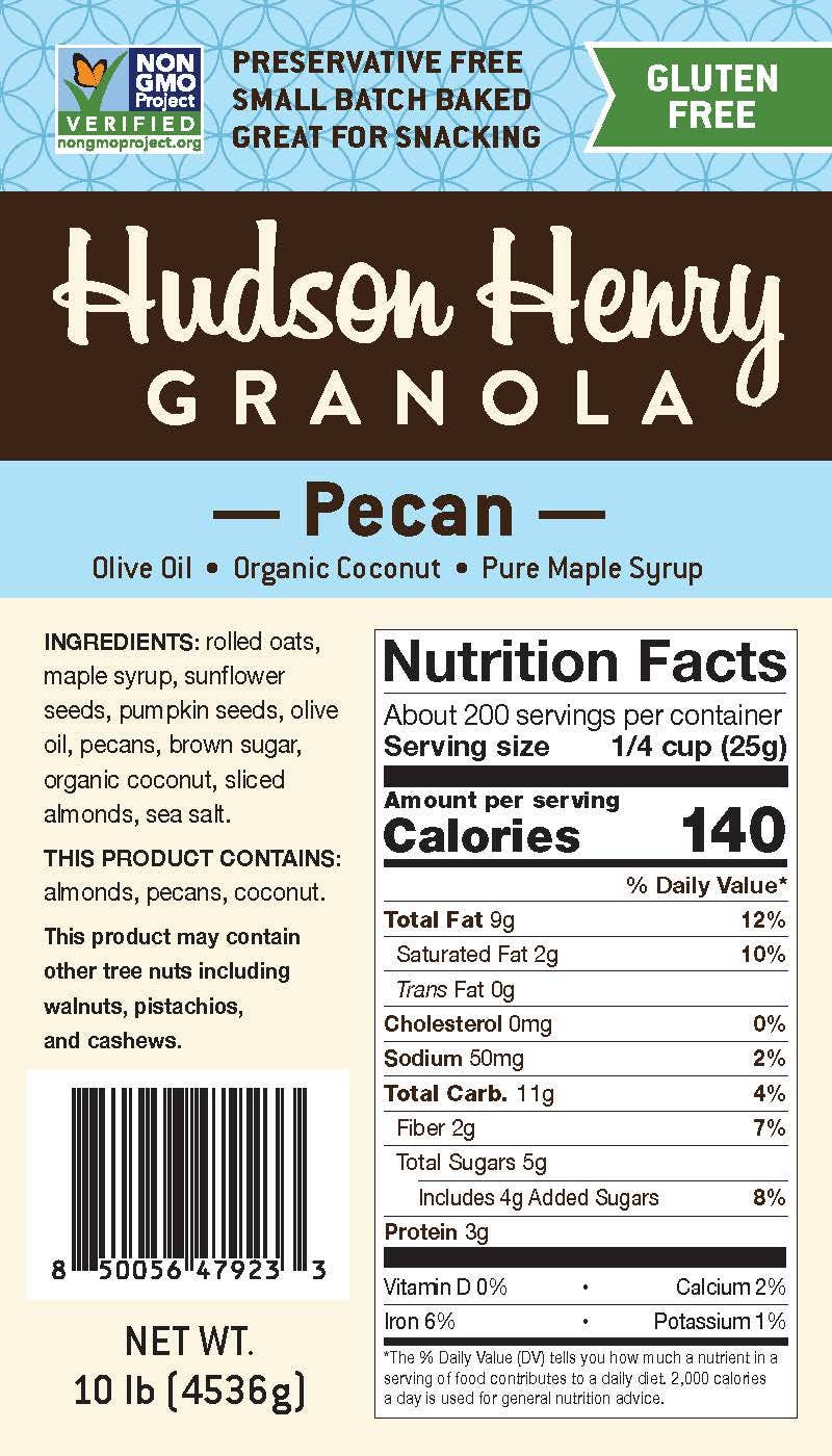 Hudson Henry Baking Co. - Wholesale Granola - Maple Pecan Granola - BULK 10# (4-2.5# bags)1