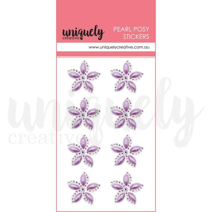 Pearl Posy Stickers - Purple for wholesale by Uniquely Creative
