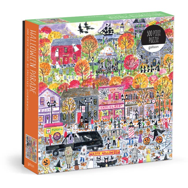 Chronicle Books - Wholesale Puzzle - Adult - Michael Storrings Halloween Parade 500 Piece Puzzle