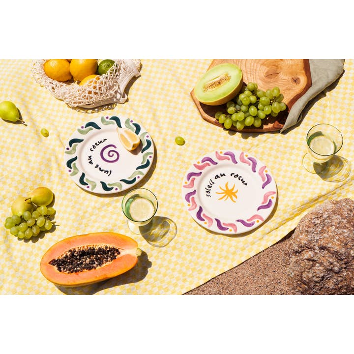 ACTOS - Wholesale Dinner Plate - Cala Secreta pink ceramic dessert plate 2