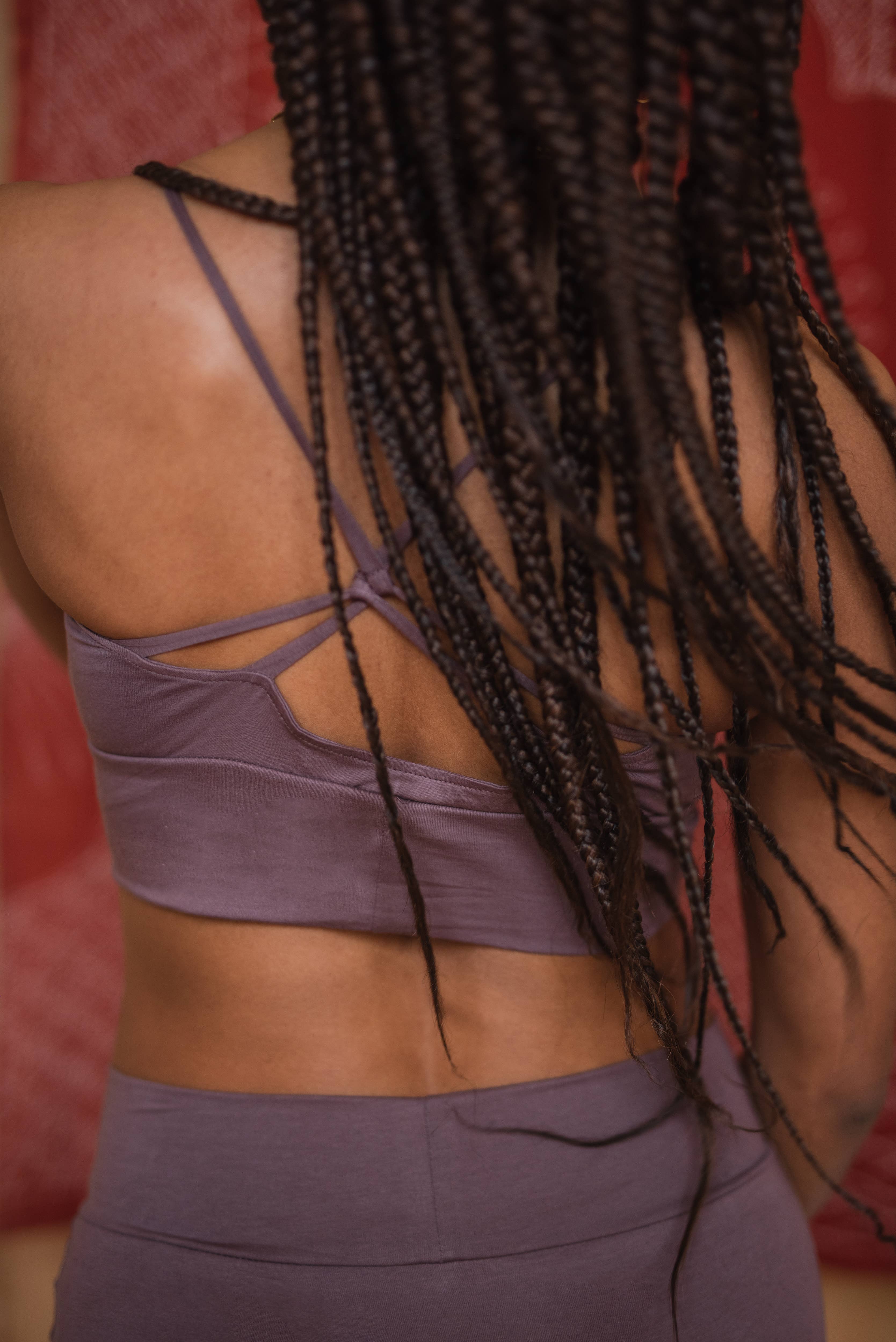 UNA PLUMA - Wholesale Bralette - Women's - Organic Bralette - Cross Back Organic Cotton Bra Top12