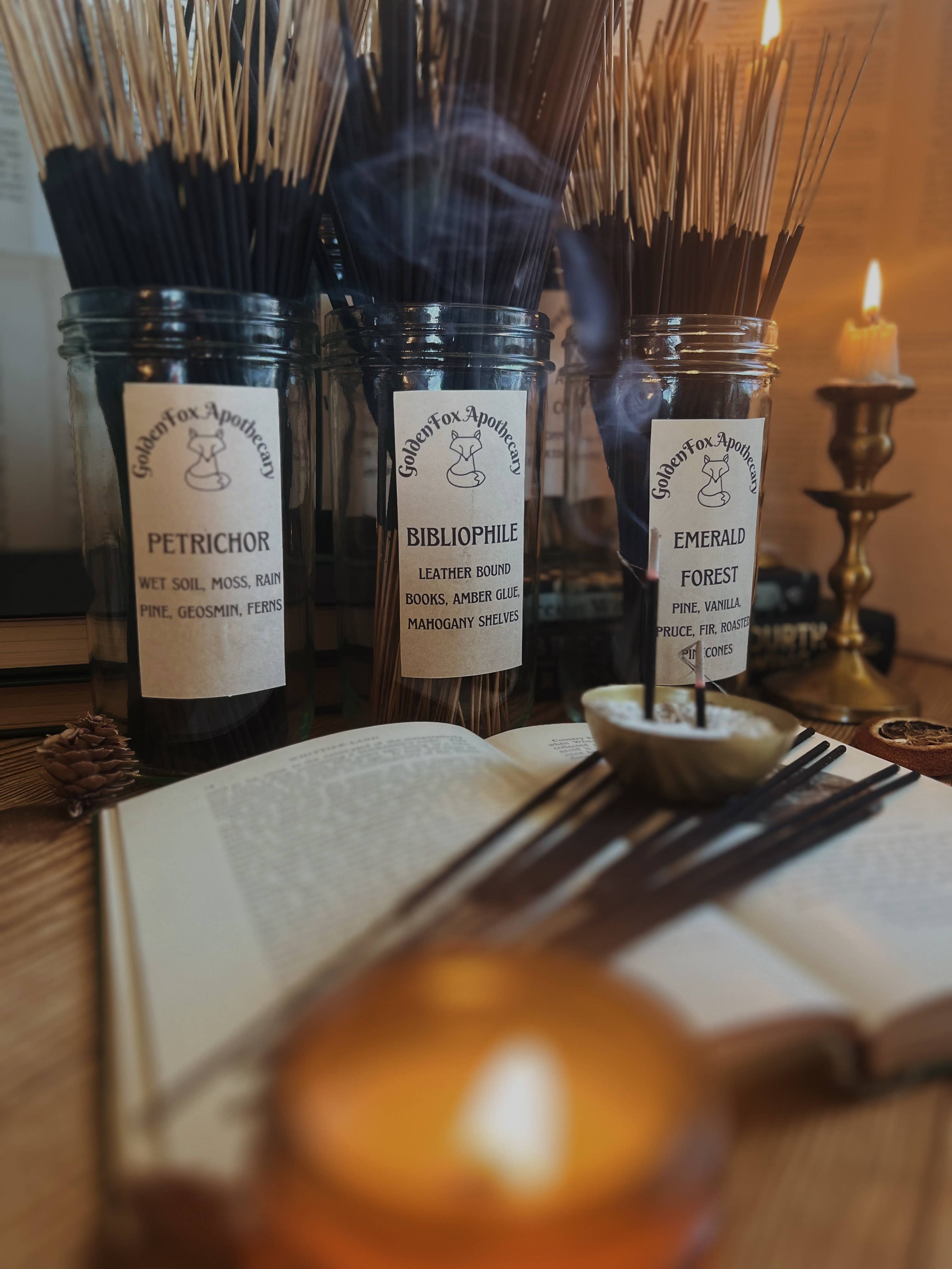 Golden Fox Apothecary - Wholesale Incense - Witchy Nature Incense | Handmade Incense Bar | Petrichor14