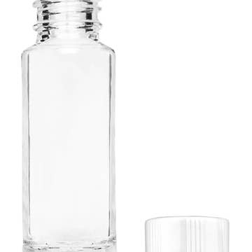 Best Bottles - Wholesale Travel Container - Clear Cylinder Glass Bottle with Short Plastic Cap - 5ml1