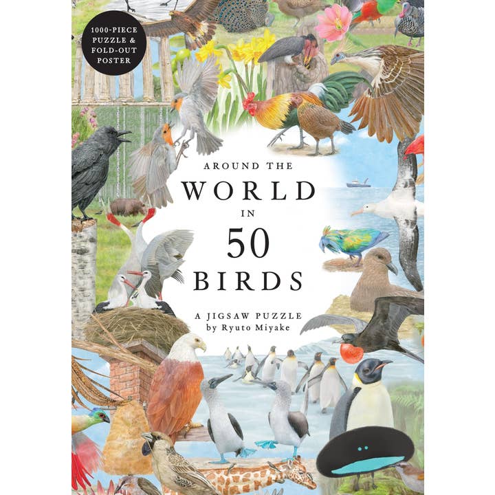 Around the World in 50 Birds by Mike Unwin (Jigsaw) for wholesale by HACHETTE UK LTD X LAURENCE KING