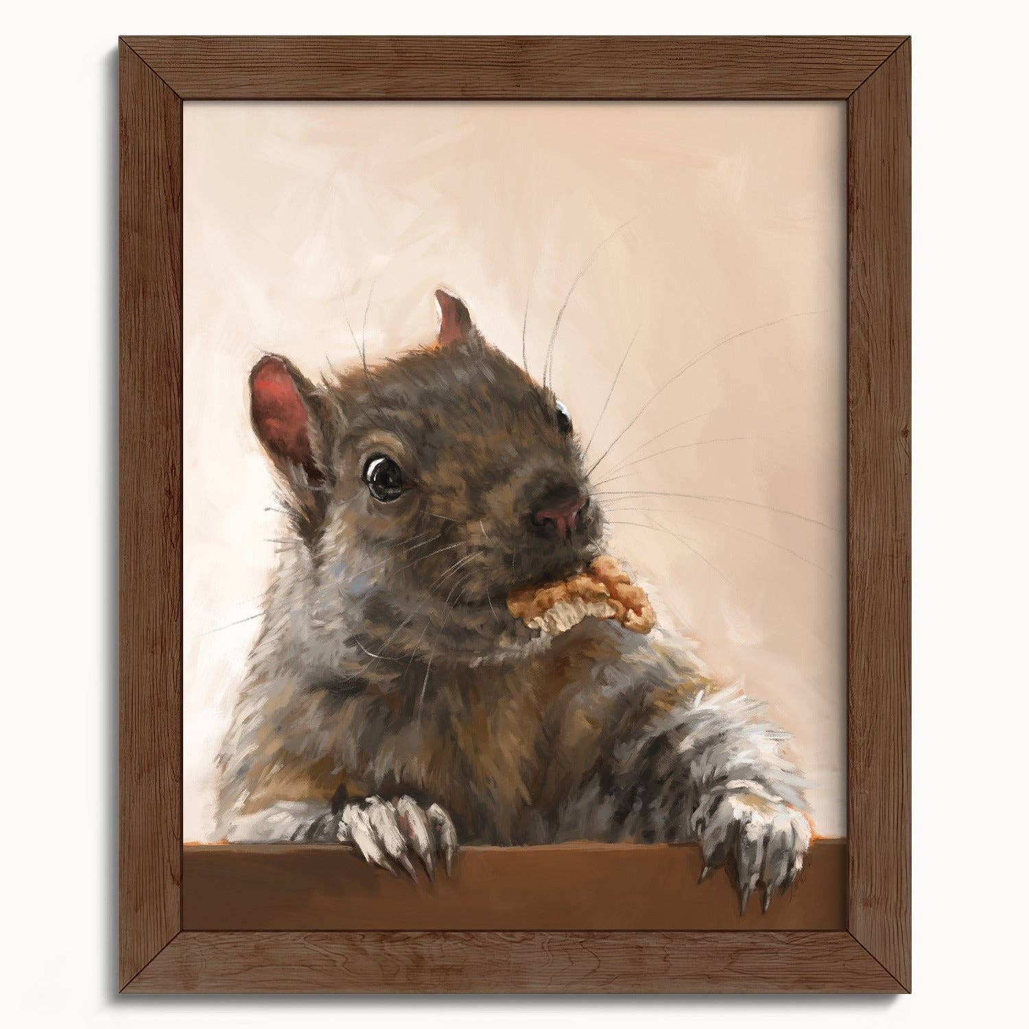 The Ugly Cat Studio - Wholesale Art Print - Grey Squirrel with a Walnut Fine Art Print11
