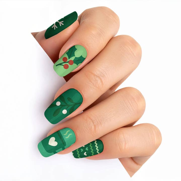 FYNE BODY - Wholesale Press-On/Fake Nails - Evergreen Dazzle Enchantment Press-On Nails80