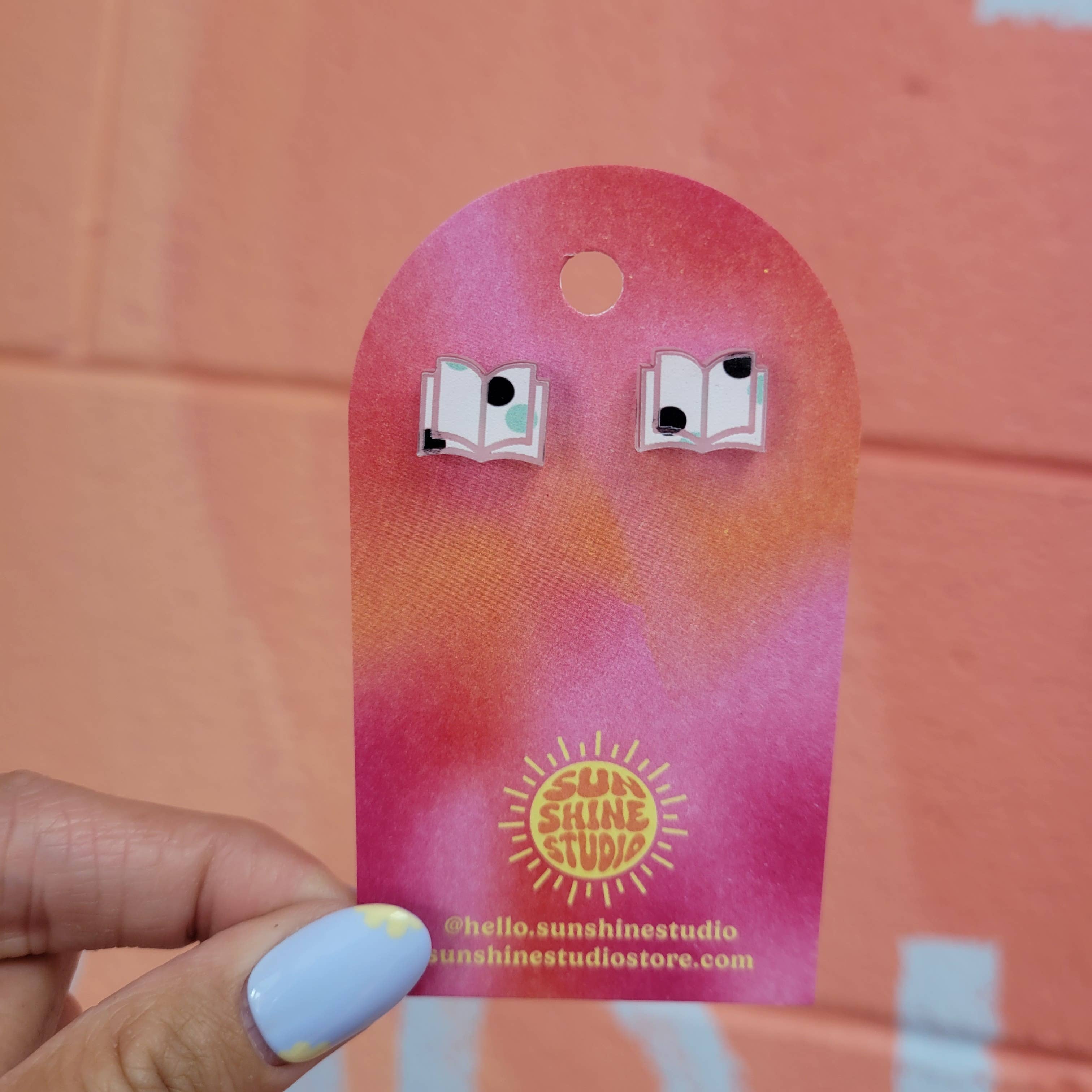Sunshine Studio - Wholesale Stud/Post Earrings - Open Book Tiny Stud Earrings12