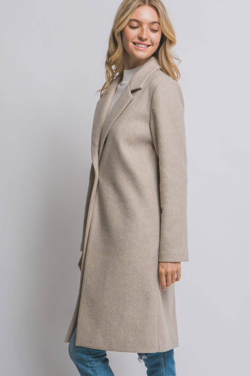Vanilla Monkey - Wholesale Coat - Women's - Classic Single Breasted Long Coat3