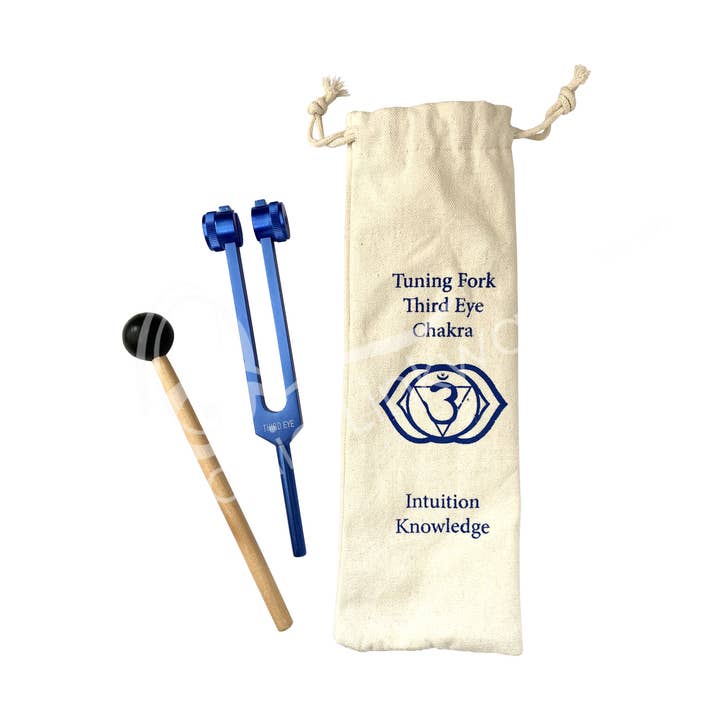 Oceanic Linkways Inc - Wholesale Meditation Supplies - (PC)TUNING FORK - DARK BLUE/THIRD EYE CHAKRA TUNED WITH STI0