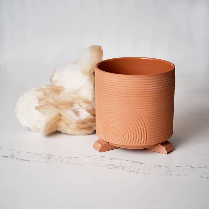 Clayport Pottery - Wholesale Plantenpot - Kleine Terracotta Potfeet riser Set van drie potvoeten