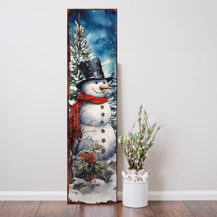 TX USA Corporation - Wholesale Christmas Wall Art - Vintage Snowman Porch Sign – Rustic Winter Christmas Decor for Outdoors9