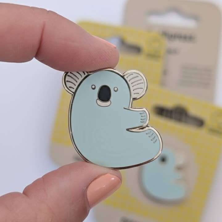 Bushpress - Wholesale Lapel Pin/Button - Koala enamel pin, blue4