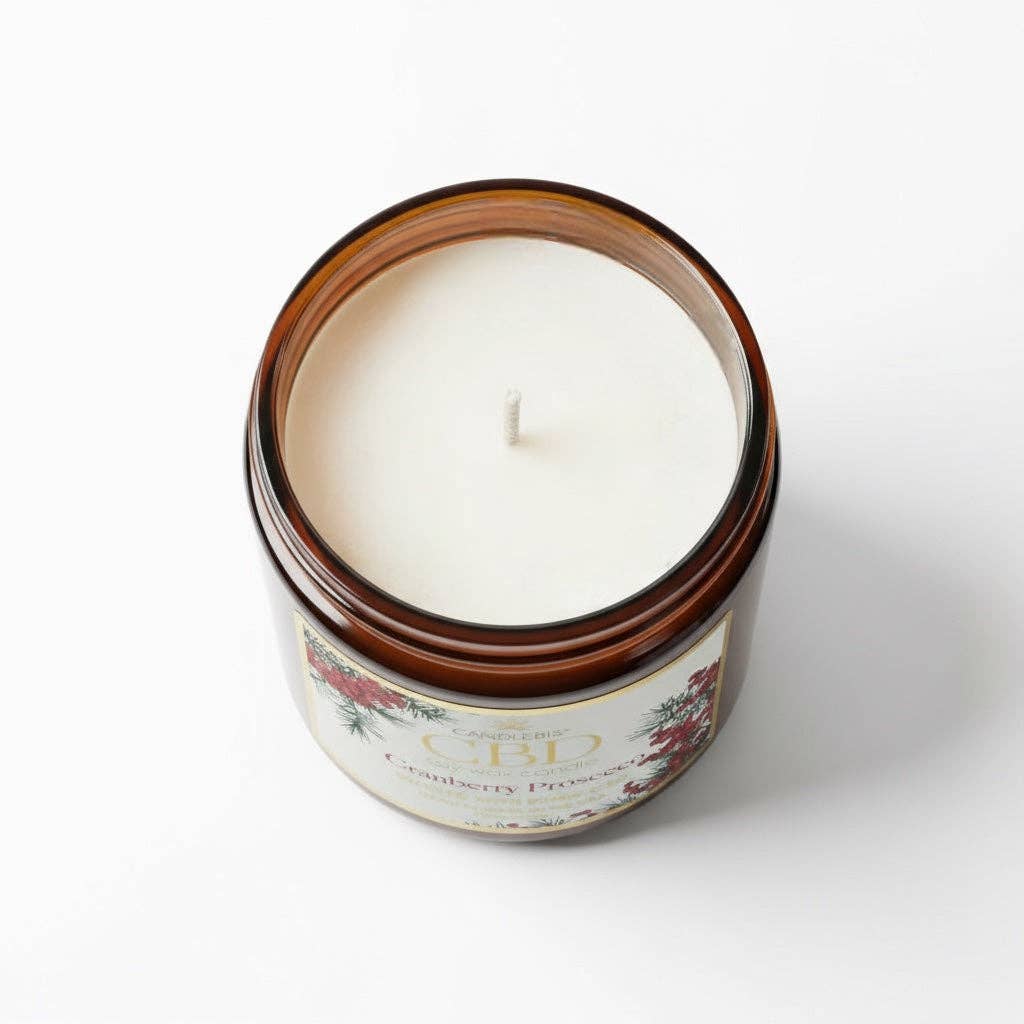 Candlebis CBD Candles - Wholesale Jar/Filled Candle - CRANBERRY PROSECCO CBD CANDLE2