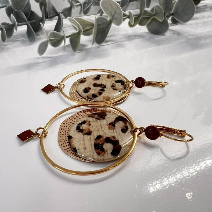 Créoles Stempel Leopard Leop0006 for engroshandel hos Miss Pompom