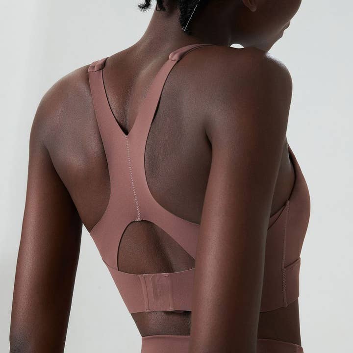 Sodalemon – Sutiã desportivo - Mulher por atacado – Sutiã esportivo de fitness de alto suporte com fivela traseira de cor sólida8