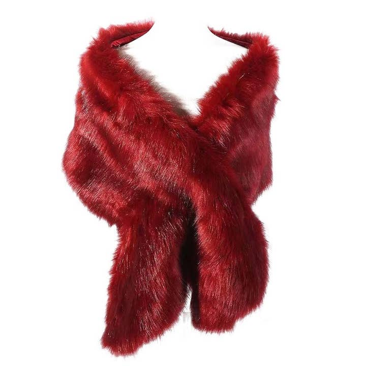 Diacly - Wholesale Fur/Faux Fur Coat - Women's - Over Size Faux Felt Fur Insert Shawl Wrap