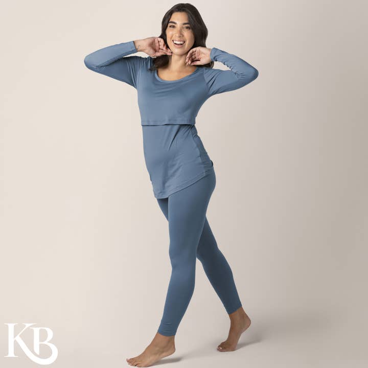 Kindred Bravely - Wholesale Sleepwear Set - Women's - Jane Long Sleeve Nursing Pajama Set - Top & Bottom11