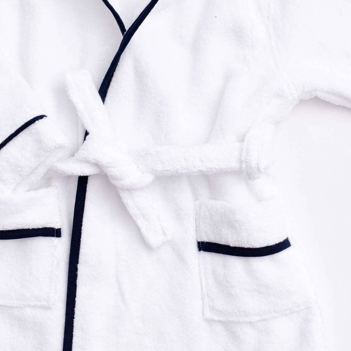 Monica + Andy - Wholesale Robe - Kids - Terry Bathrobe_White + Navy3