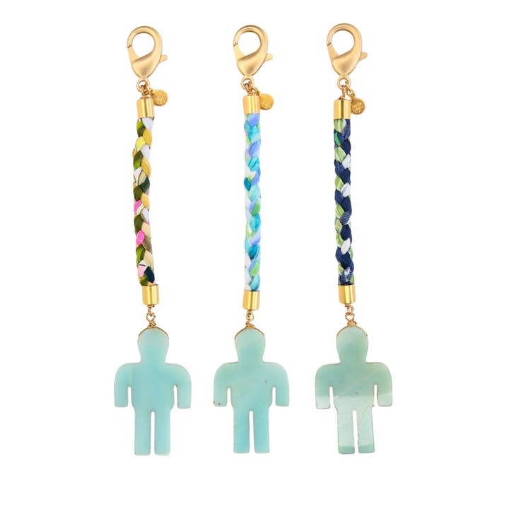 Jade Figure Bag Charm for wholesale by Catherine Page Jewelry