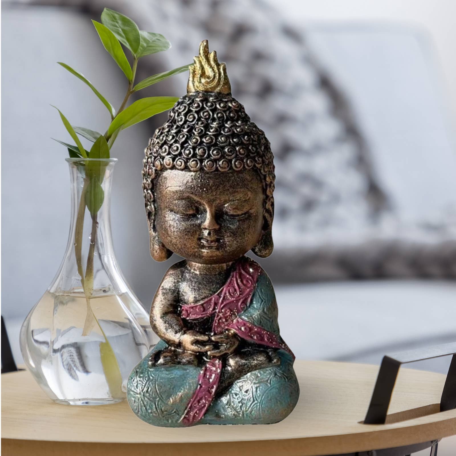 Zen'Arôme - Wholesale Decorative Figurine - Baby Buddha Statuette - Feng Shui Decoration and Zen Gift8
