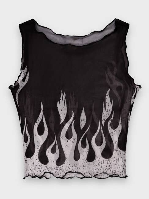 Billy Bones Club - Wholesale Blouse - Women's - Burner Mesh Top - Black0