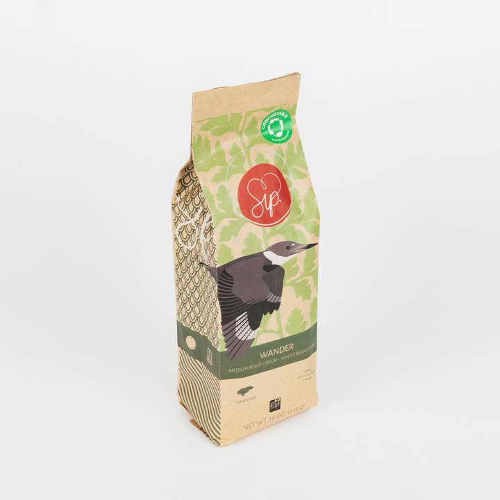 Wander Medium Roast Whole Bean Coffee - Decaf for wholesale by Sip Coffee Inc