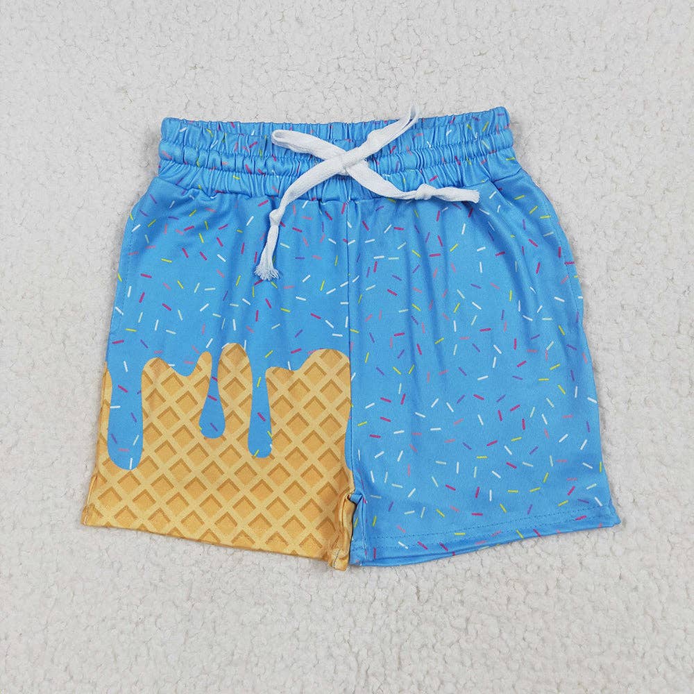 Aier Wholesale - Wholesale Shorts - Kids - 4 Colors Sibling Baby Girls Ice Cream Drip Sprinkles Summer Shorts Bottoms0