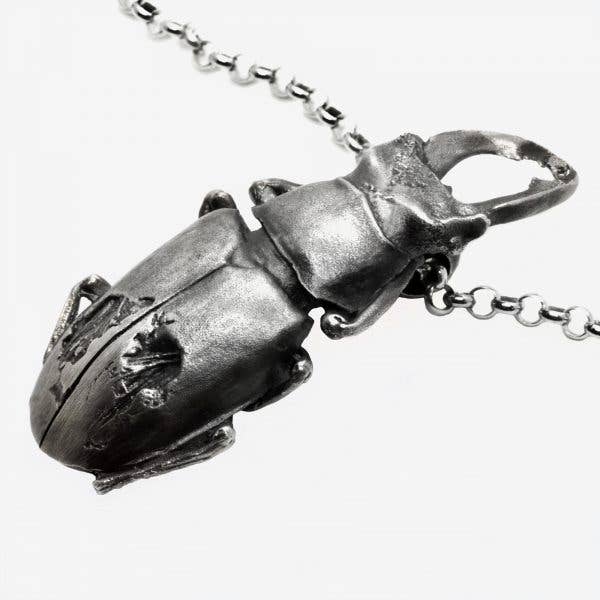 Collier "scarabée lucanus cervus" pour la vente par Bijouterie & Charcuterie