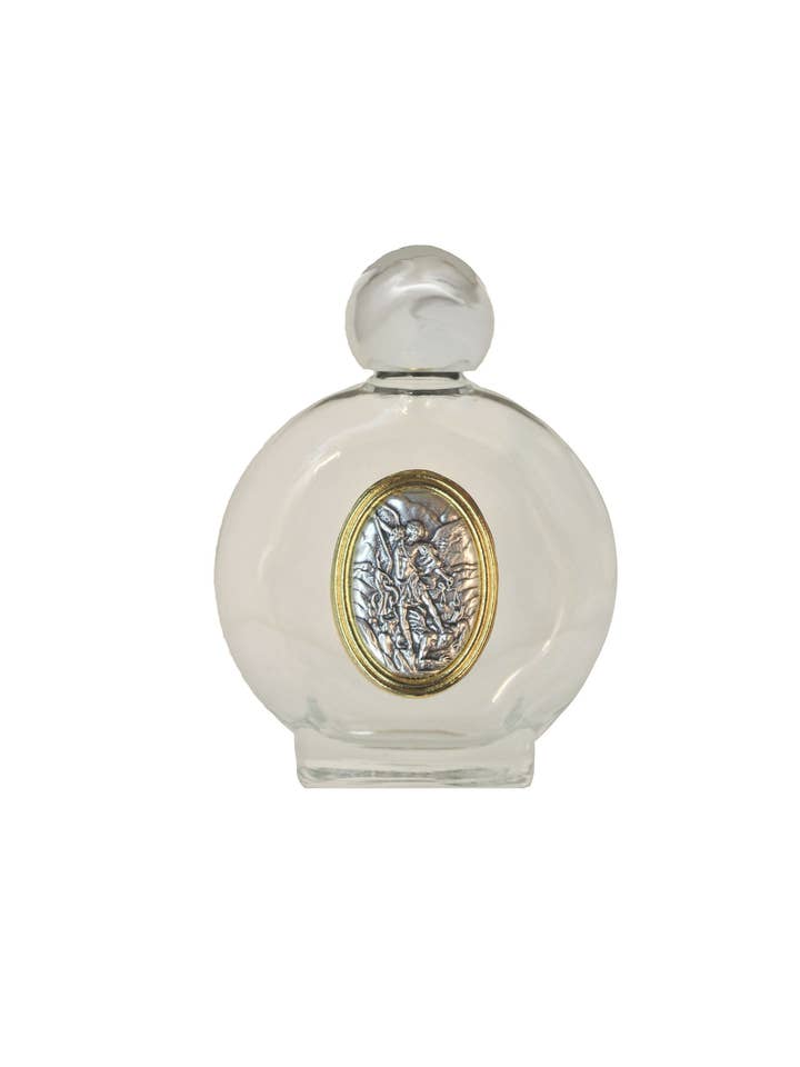 Bouteille d'eau bénite de Saint Michel 3,25" pour la vente par Goldscheider of Vienna