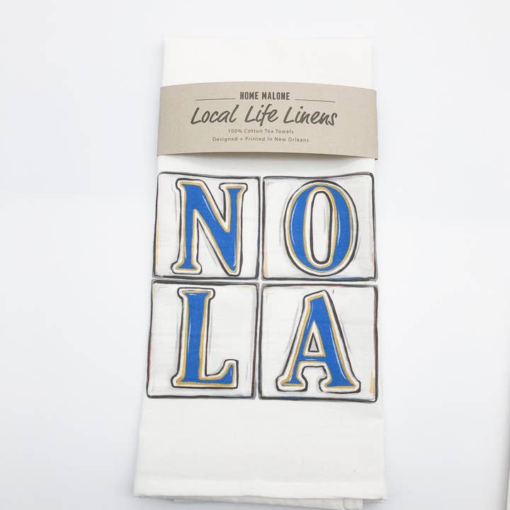 Home Malone - Wholesale Tea Towel - NOLA Tiles Tea Towel - French Quarter Street