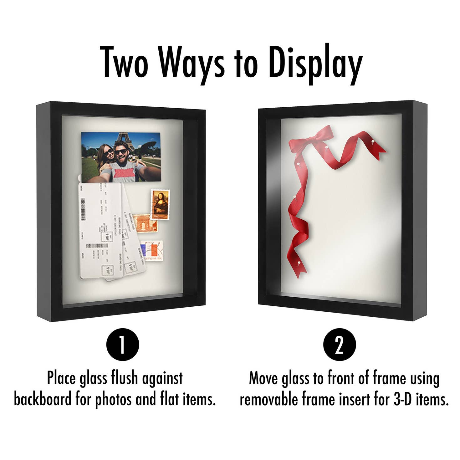 Americanflat Shadow Box Frame with Black Molding (2 Pack) for wholesale on Faire7