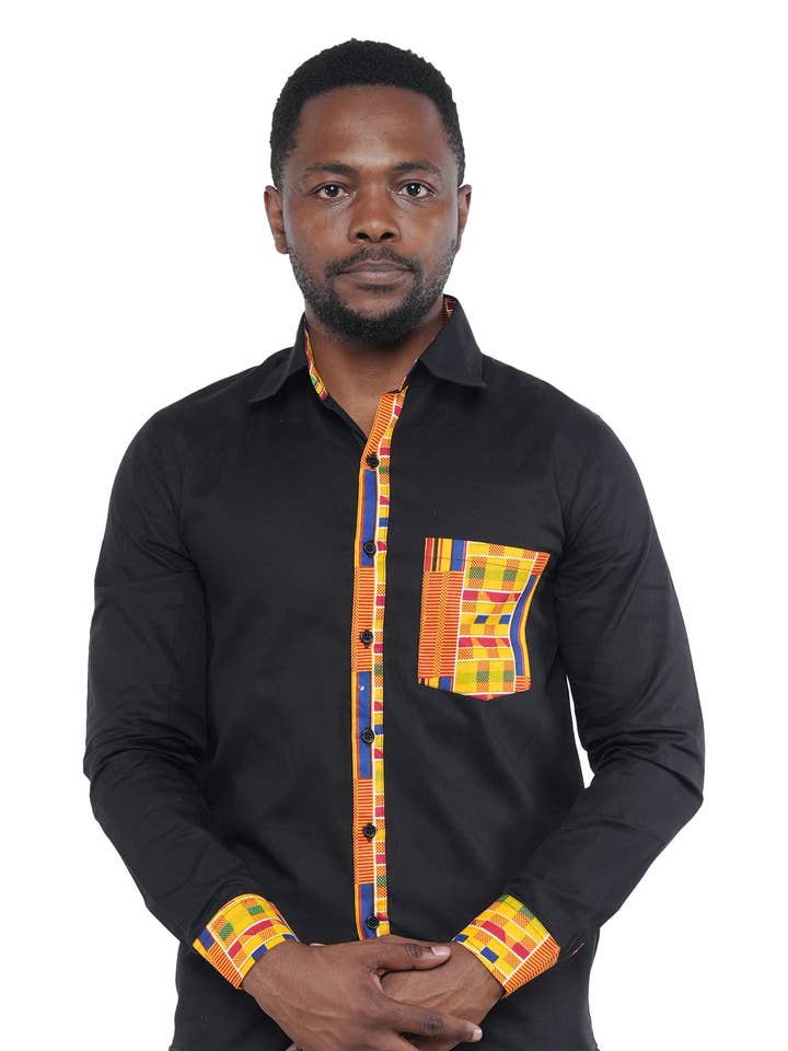 African Full Sleeves Shirt For Men ( Pack of 2 Pieces ) for wholesale by Satsuma Wholesale
