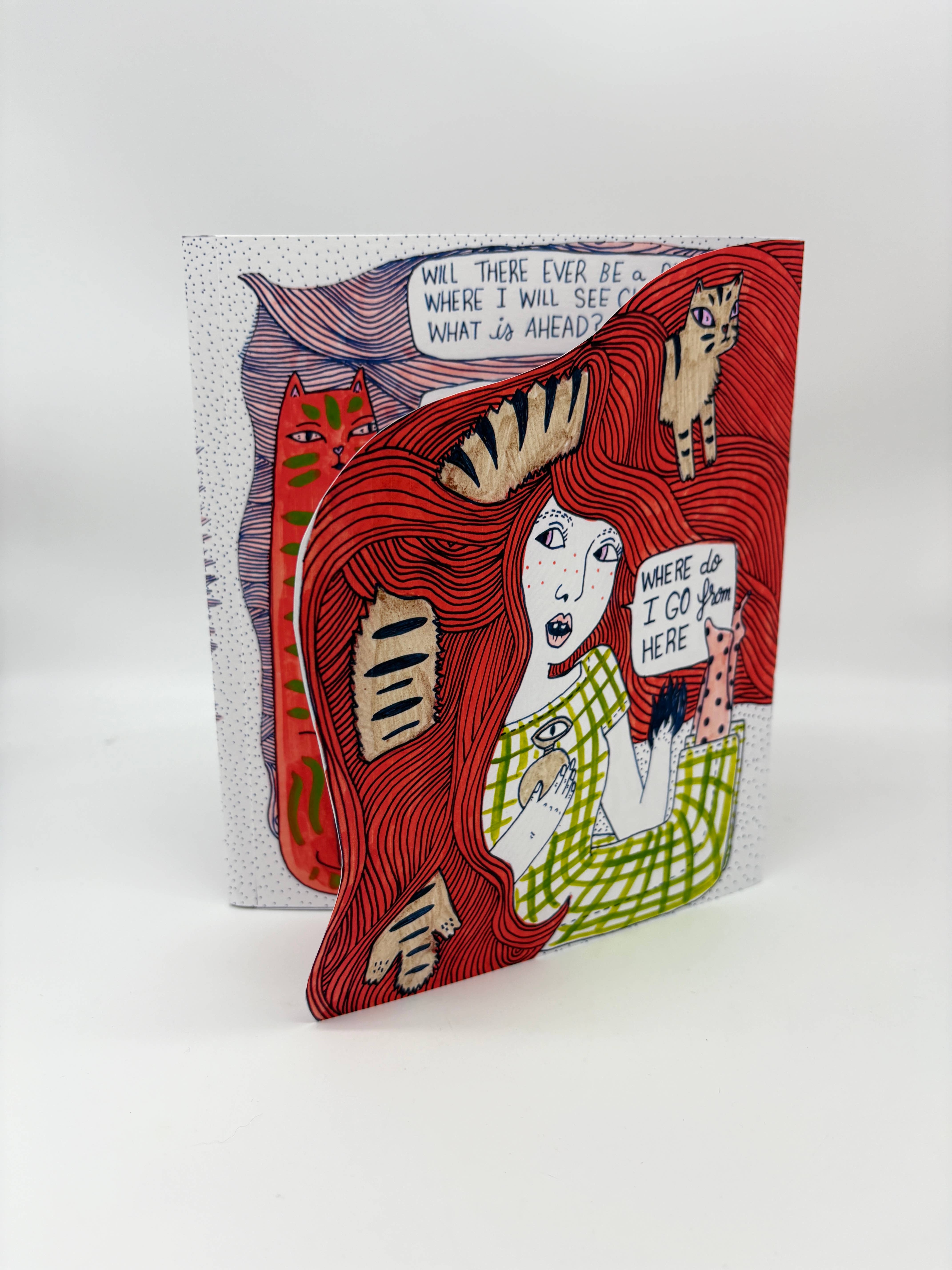 Erika Rier - Wholesale Arts & Entertainment Book - In These Tangled Webs, Illustrated Art Zine with Handcut Pag7