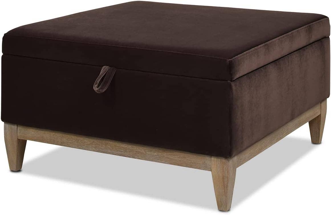 Olive Green Knox 35" Square Storage Cocktail Ottoman for wholesale on Faire4