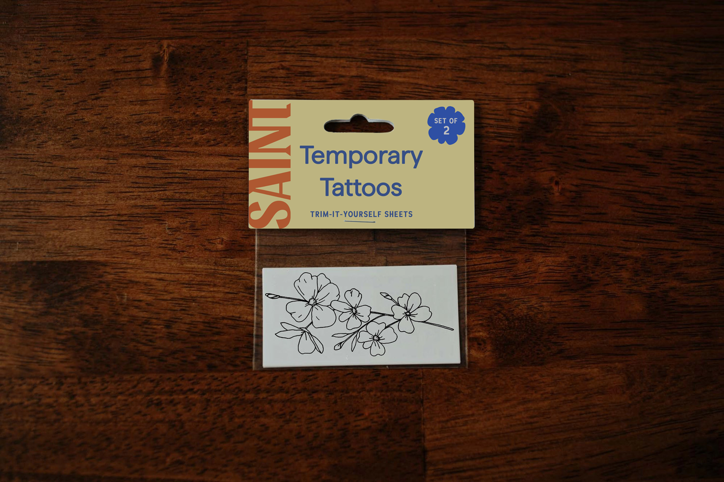Saint Tattoos - Wholesale Temporary Tattoo - March Birth Flower - Cherry Blossom Temporary Tattoos0