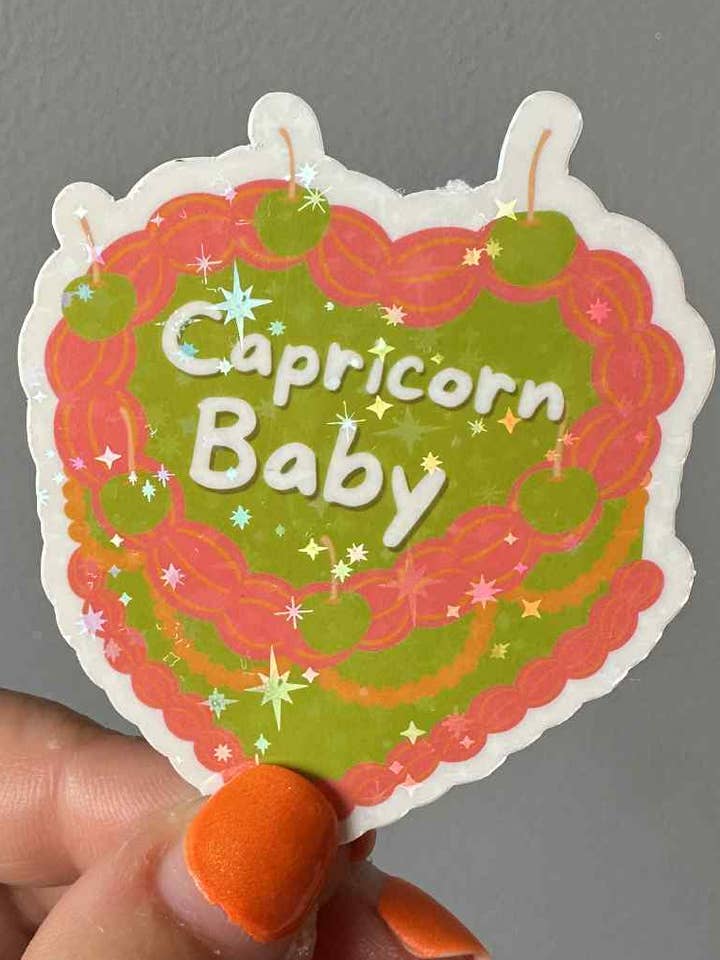 Pegatina de vinilo de astrología del signo zodiacal Capricornio bebé. para venta al por mayor de Printicole