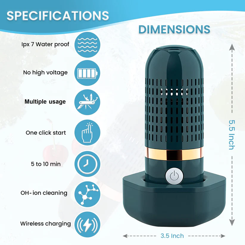 GoLiveAi - Wholesale Kitchen tool/gadget - Fruit & Vegetable Cleaner, Fruit Washer & Fridge Deodorizer1