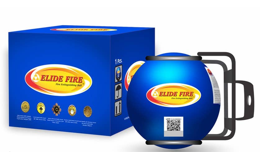 Standard Bracket BLUE ELIDE GENUINE FIRE® Extinguishing 4" Ball 