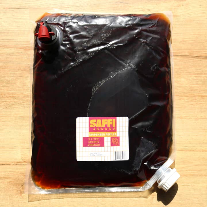 Saffi Saana - Wholesale Vinegar - 3L Bulk Refill Bag - Sherry Vinegar